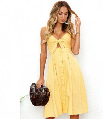 Robe d'Été Femme Élégante – Sans Manches, Dos Nu, Moulante et Longue
