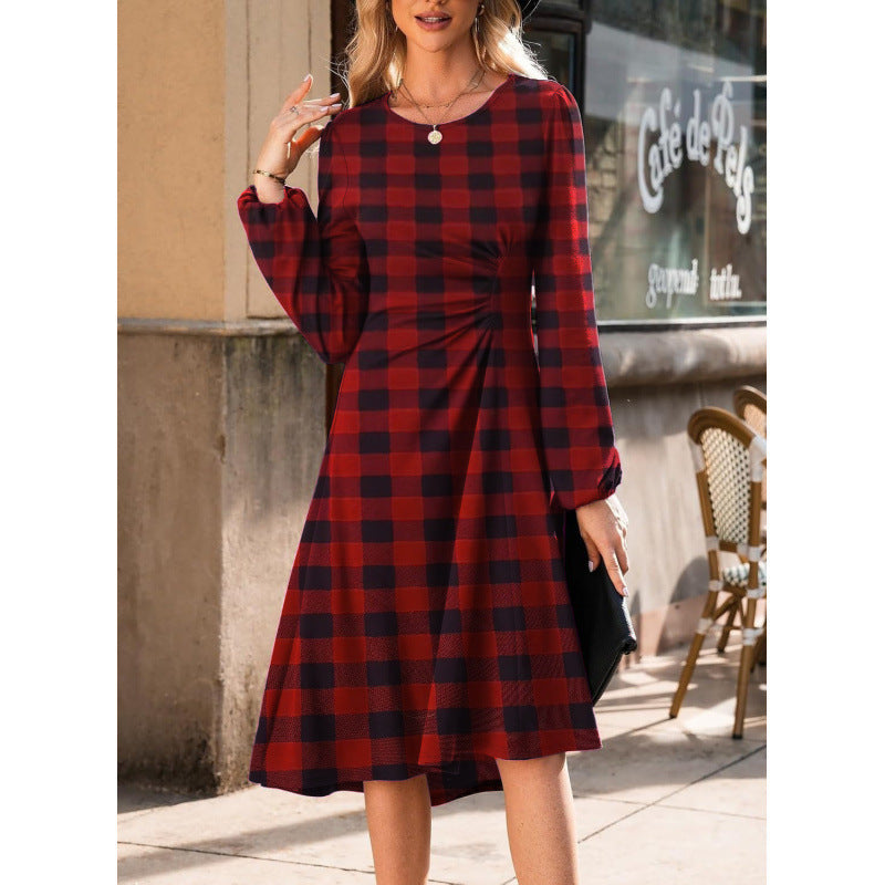 Robe fendue à manches à la mode européenne - parisienne chic