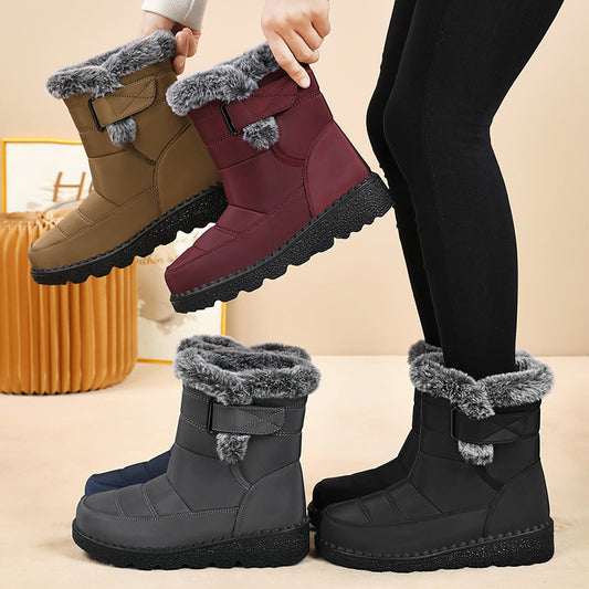 Bottes de neige femmes polaire chaudes - parisienne chic