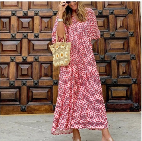 Robe Bohème d'Été Vintage pour Femme – Élégante & Décontractée - parisienne chic