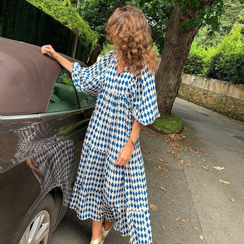 Robe Bohème d'Été Vintage pour Femme – Élégante & Décontractée - parisienne chic