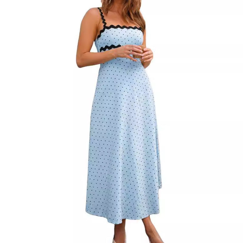 Robe à bretelles en dentelle pour femmes européennes . - parisienne chic
