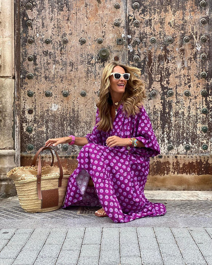 Robe Bohème d'Été Vintage pour Femme – Élégante & Décontractée - parisienne chic